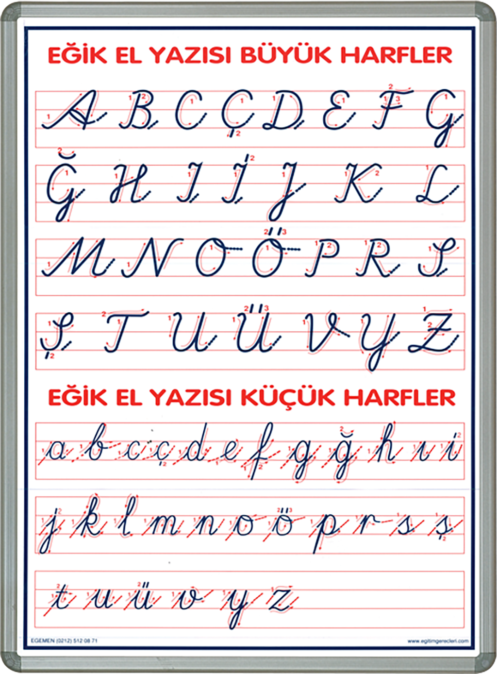 Elegant Çerçeve Duvara Monte Eğik El Yazısı Tahtası