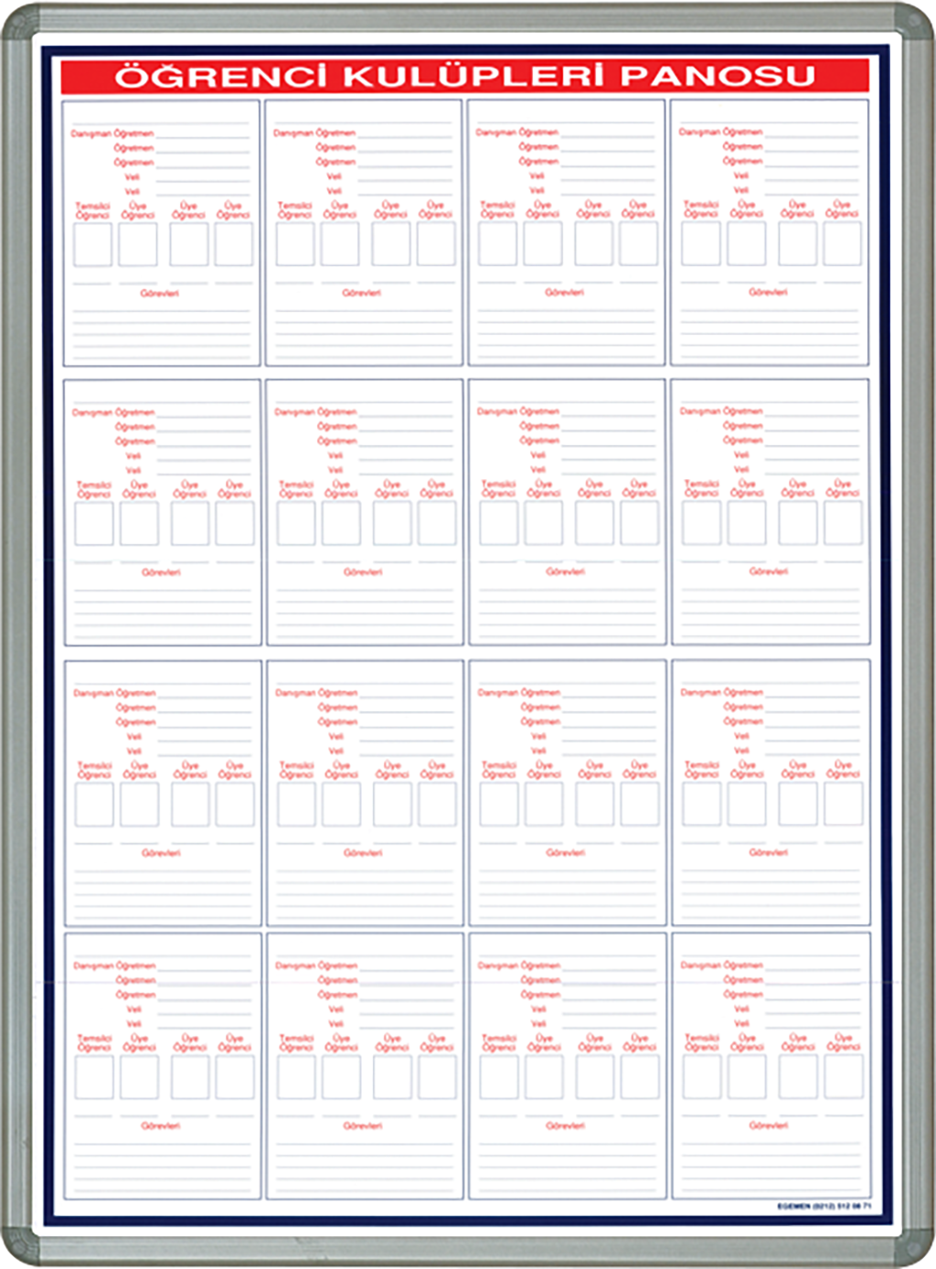 Elegant Frame Wall Mounted Student Clubs Board