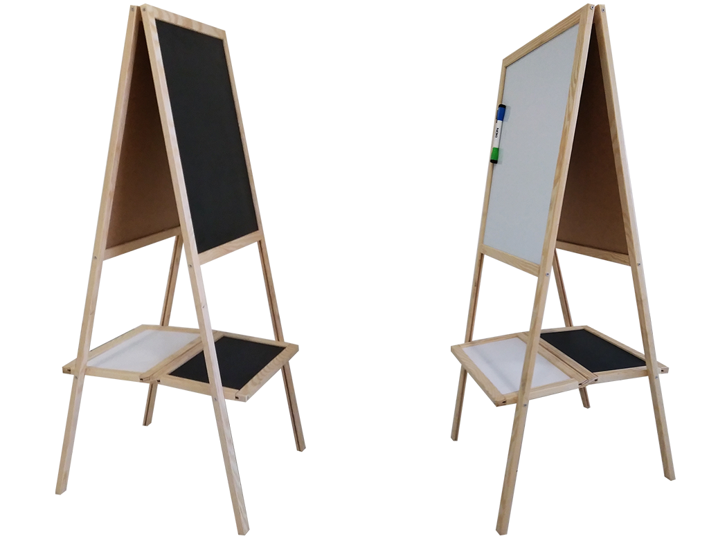 Çatı Tipi Çift Taraflı Ahşap Çerçeveli Yazı Tahtası