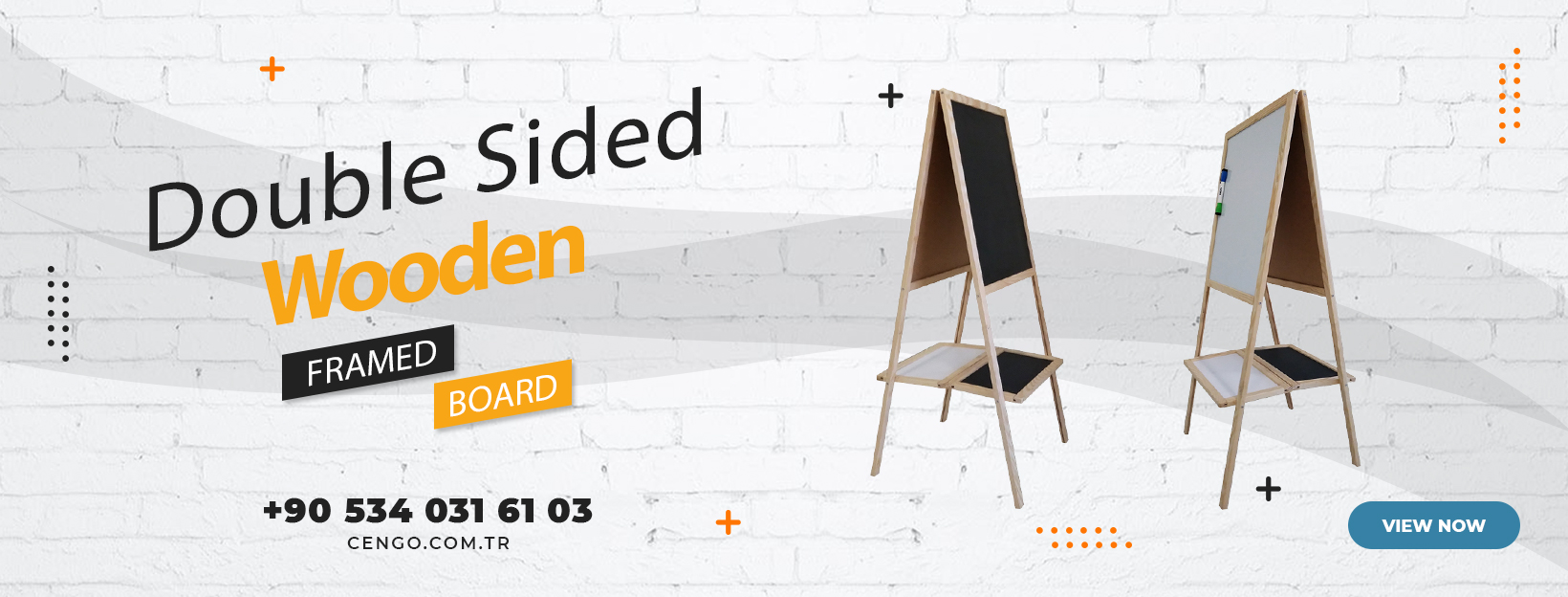 Double Sided Wooden Framed Board